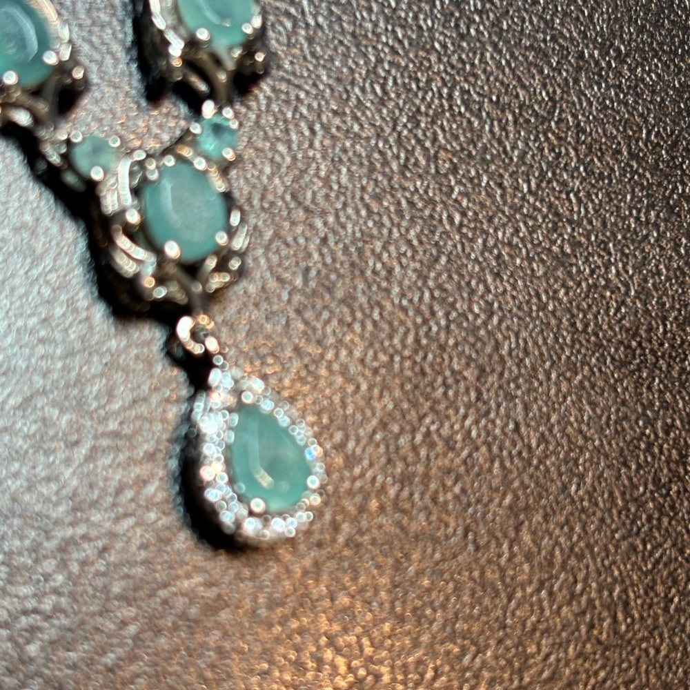 NWT Rare Grandiderite adjustable 925 silver necklace 4Ct